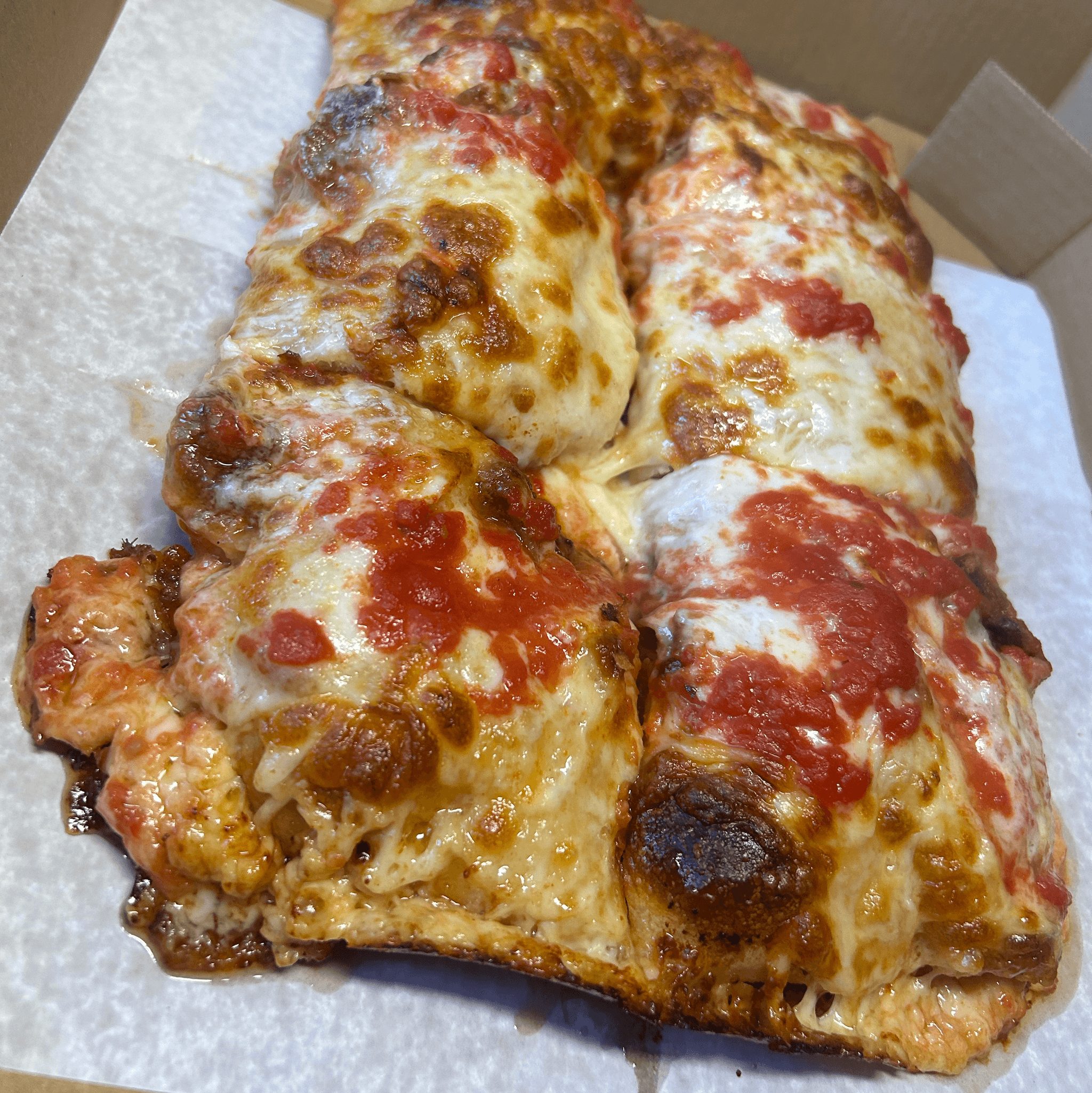 Sicilian Cheese Pizza.
